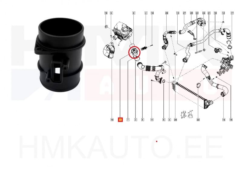 Õhukulumõõtja korpus OEM Renault Master 2014-