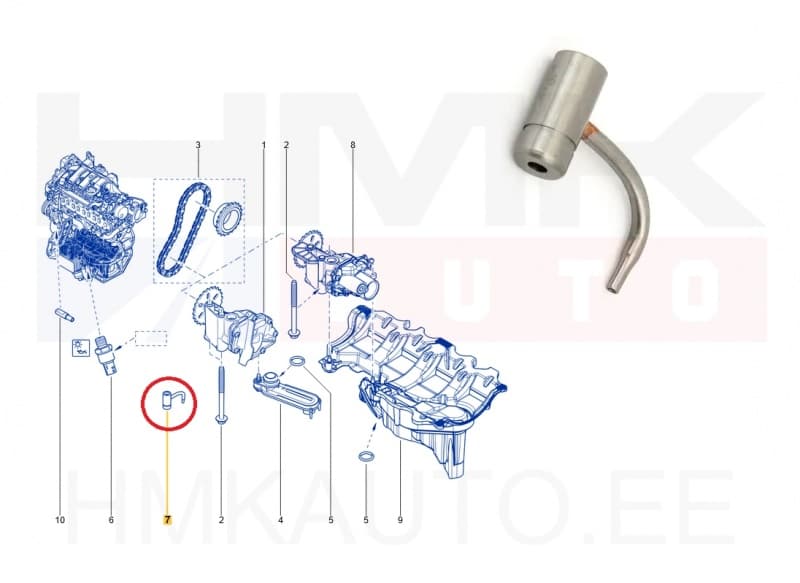 Mootoriõli pihusti OEM Renault 1,6DCI