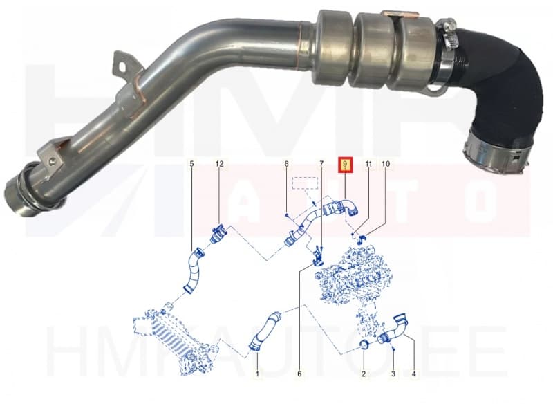 Turbo õhutoru OEM Renault Alaskan 2,3DCI