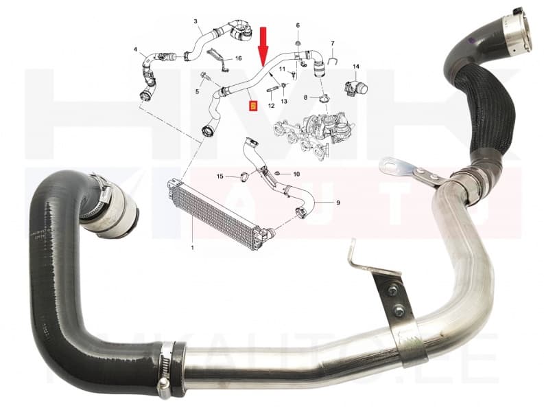 Turbo õhutoru OEM Renault Master 2,3DCI 2016-