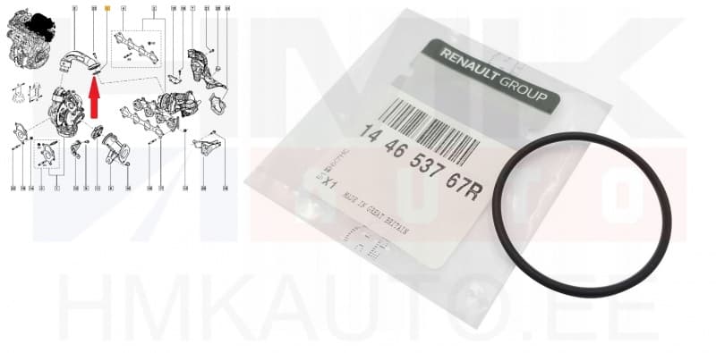 Turbo õhutoru tihend OEM Renault Master 2,3DCi 2014-