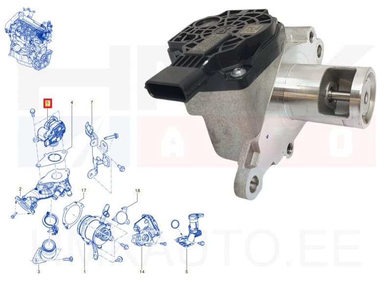 EGR klapp OEM Renault 1,5BlueDCI