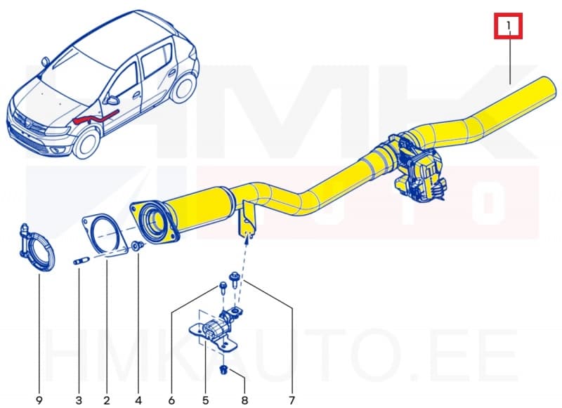 Heitgaaside klapp OEM Dacia Logan, Sandero 1,5DCI