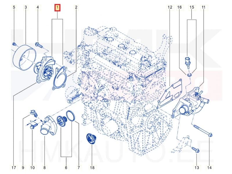 Veepump Renault/Dacia 1,6i