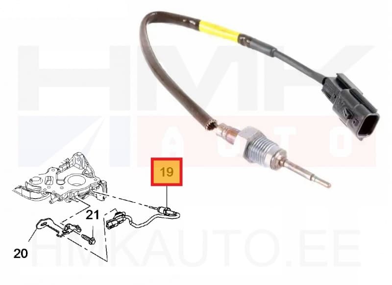 Väljalaskegaaside temperatuuri andur OEM Renault 1,6dCi