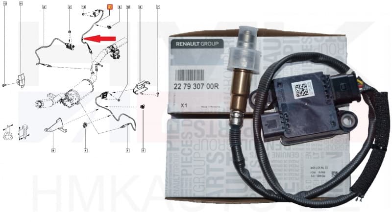 Tahmaosakeste andur OEM Renault Trafic III 2,0DCI