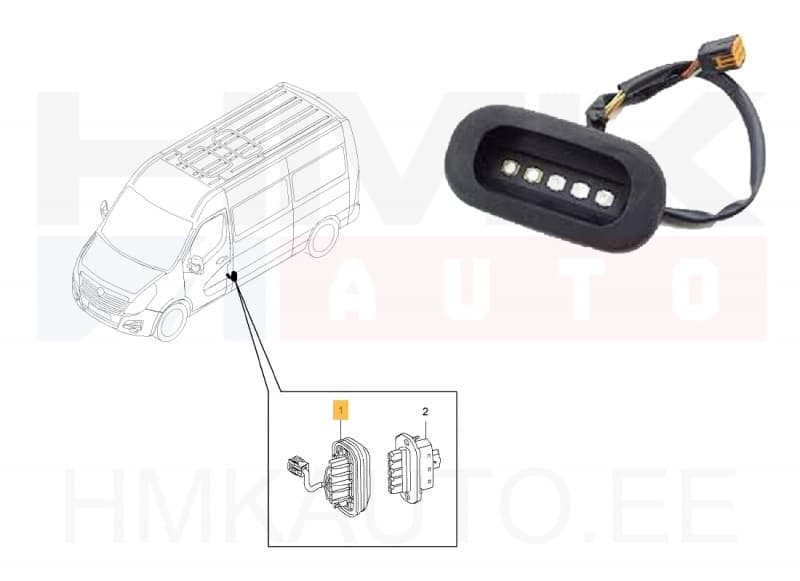 Liugukse kontaktlüliti vastus OEM Renault Master III  5-kontakti