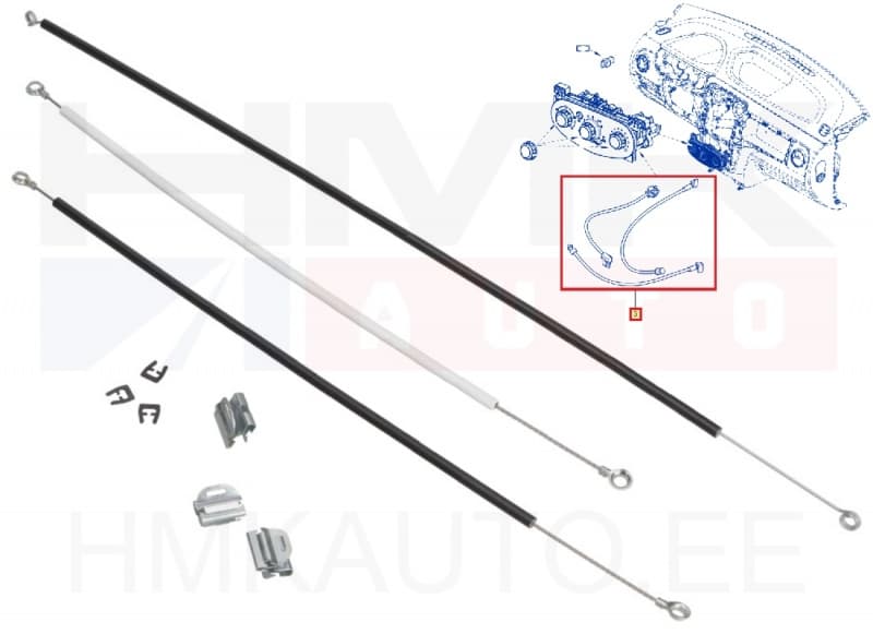 Soojendusploki trosside komplekt OEM Dacia Dokker, Lodgy/Renault Express