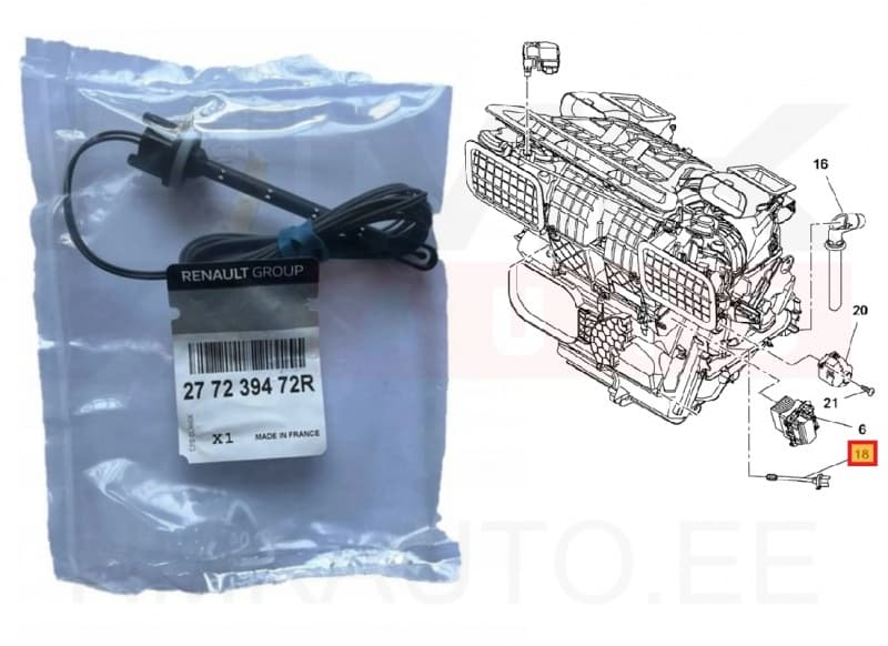 Salongiõhu temperatuuri andur OEM Renault Fluence/Megane III/Trafic III