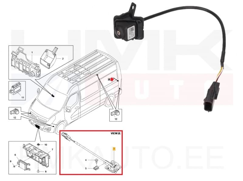 Tagurduskaamera OEM Renault Master,Opel Movano 2010-
