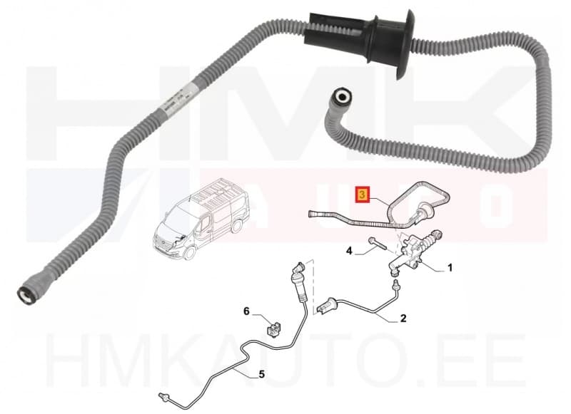 Sidurisilindri toru OEM Renault Trafic 2014-