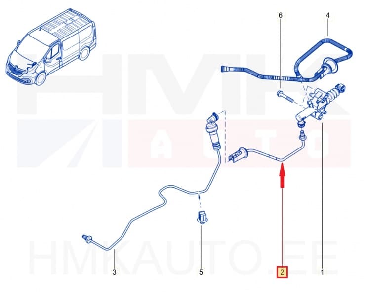 Sidurisilindri toru OEM Renault Trafic 2014-