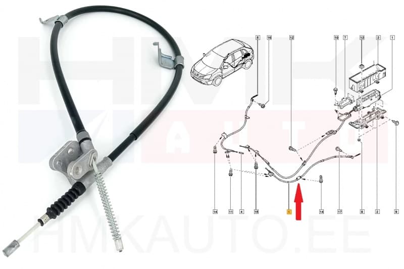 Seisupiduritross tagumine vasak OEM Renault Koleos