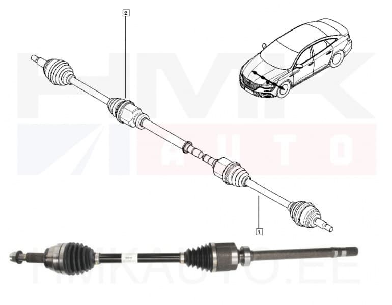 Veovõll komplektne parem OEM Renault Talisman 1,6DCI