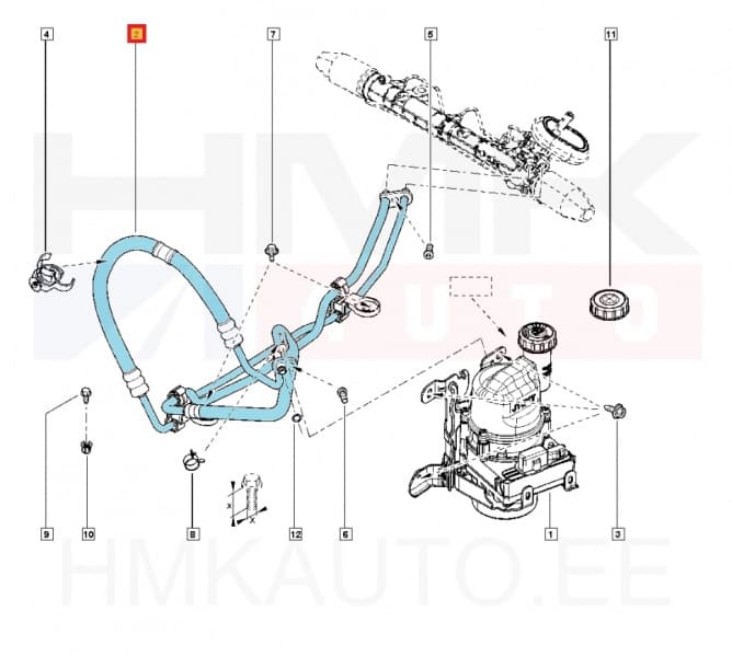 Roolivõimendi torude komplekt OEM Dacia