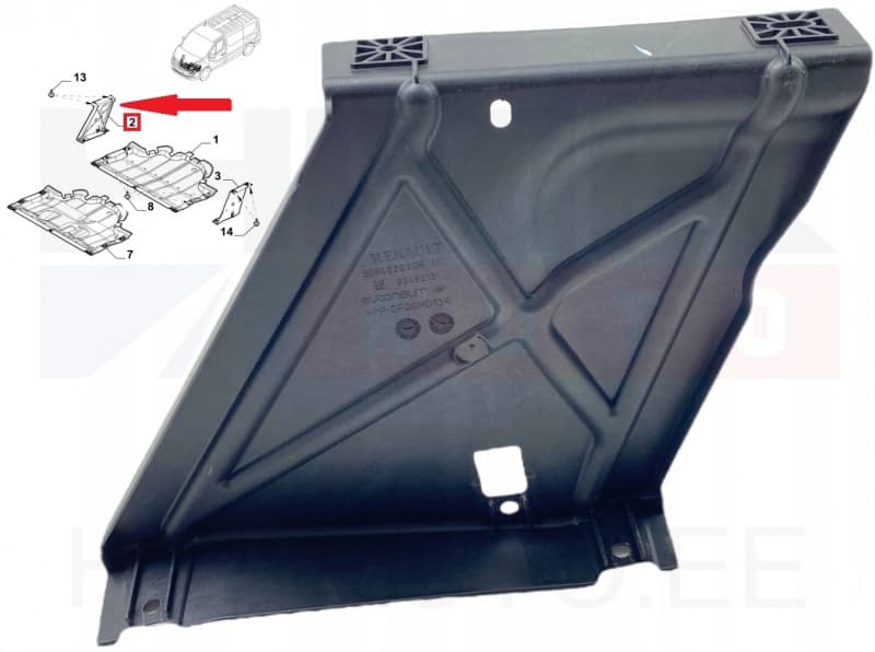 Mootori aluskate parem OEM Renault Trafic/Opel Vivaro 2014-