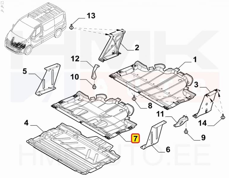 Mootori aluskate OEM Renault Trafic 2014-