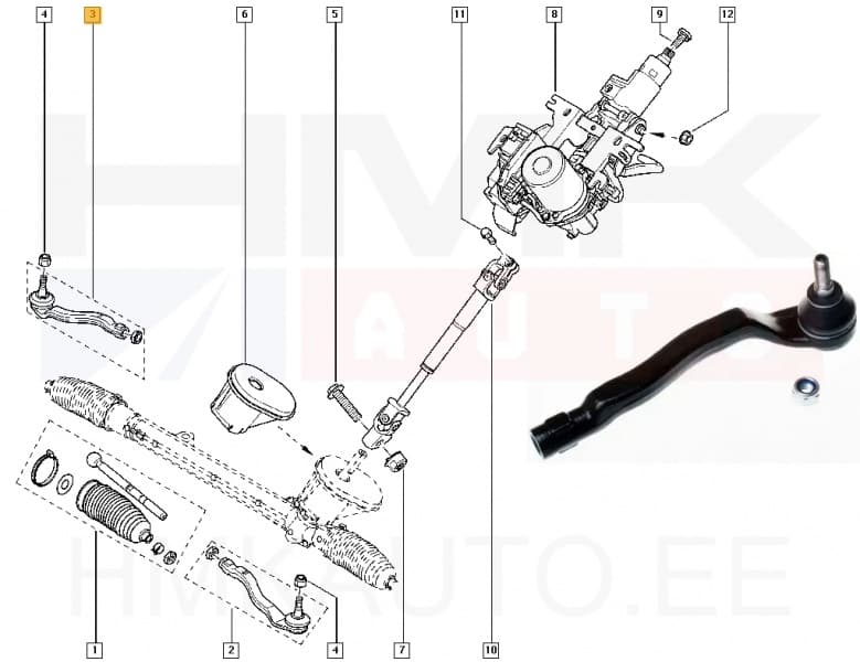 Rooliots parem OEM Renault Kangoo 08-