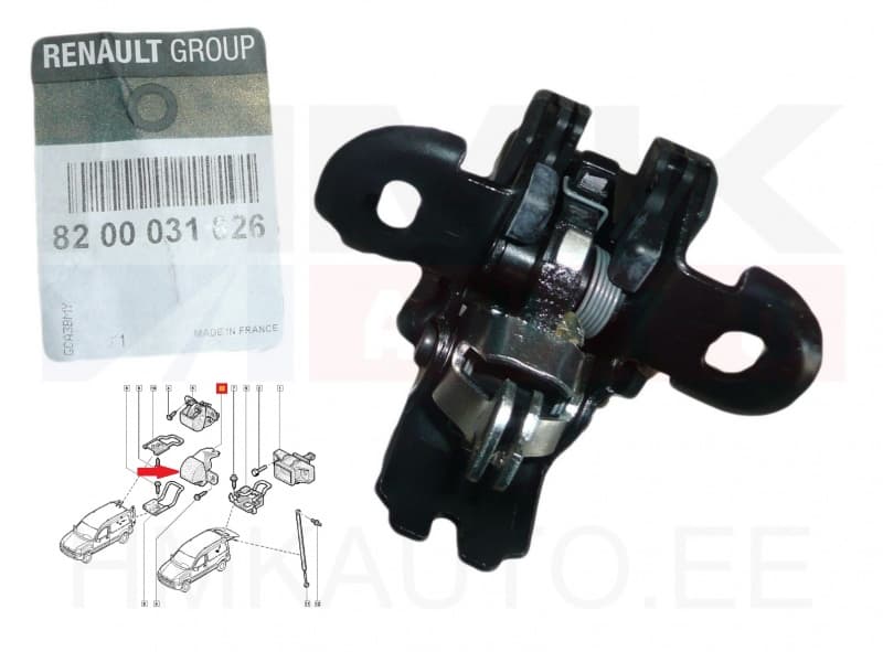 Ukselukusti tagauksele alumine OEM Renault Kangoo I