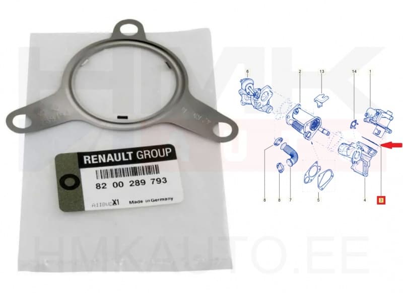EGR klapi tihend OEM Renault 1,5dCi