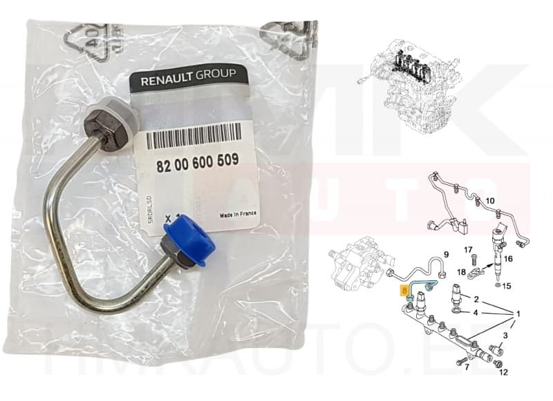 Pihustitoru OEM Renault 1,9dCi