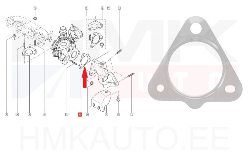 Turbo tihend OEM Renault Master 2,3DCi