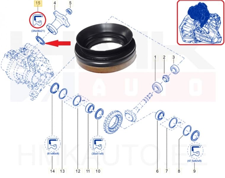 Reduktori tihend OEM Renault/Dacia