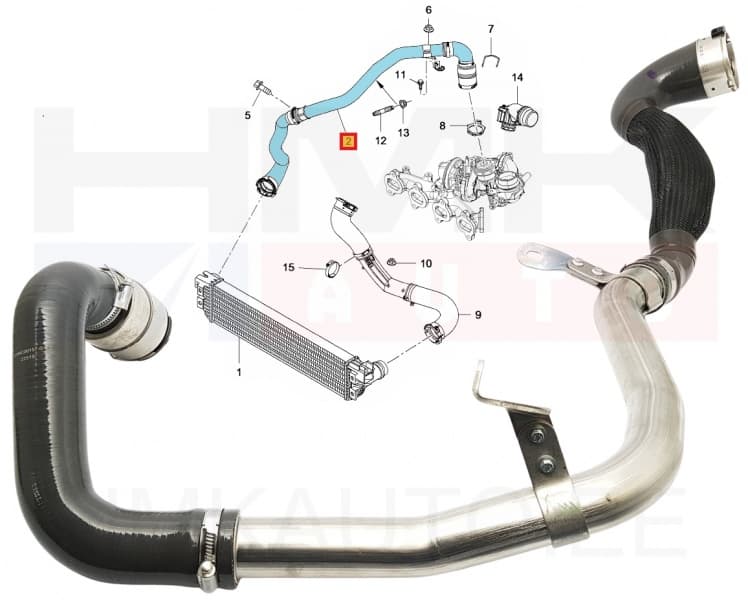 Turbo õhutoru OEM Renault Master 2,3DCI 2016-