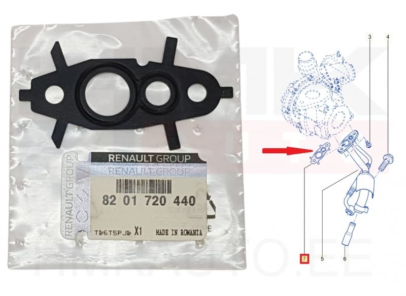 Turbo õlitustoru tihend OEM Renault 2,0/2,3DCI