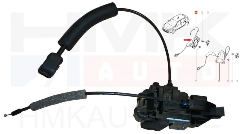 Ukselukusti tagauksele parem OEM Renault Megane III