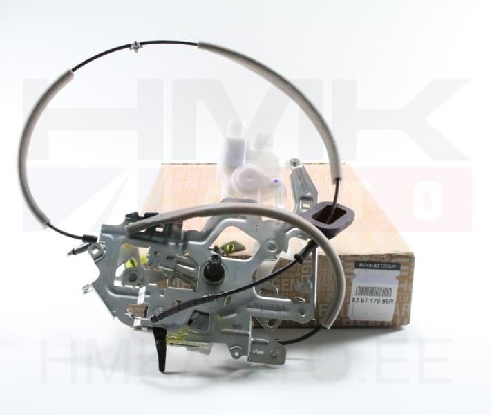 Liugukse lukumehhanism vasak OEM Renault Master 2010- (koos trossidega)