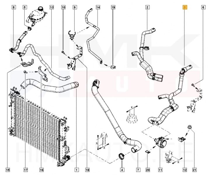 Jahutusvedeliku lõdvik OEM Dacia
