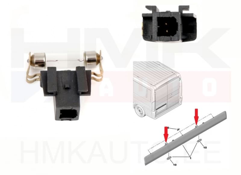 Numbrilaua valgusti pirnipesa Jumper/Boxer/Ducato 2006-