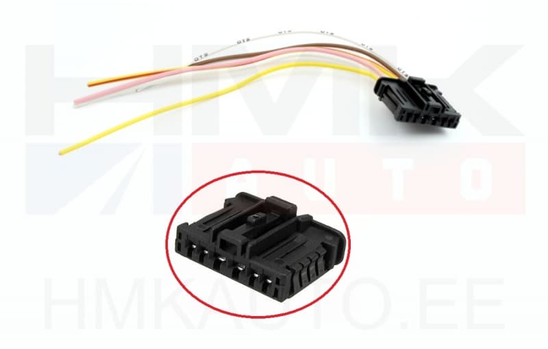 Tagatule pistik juhtmetega Peugeot/Citroen/Renault  6-klemmi