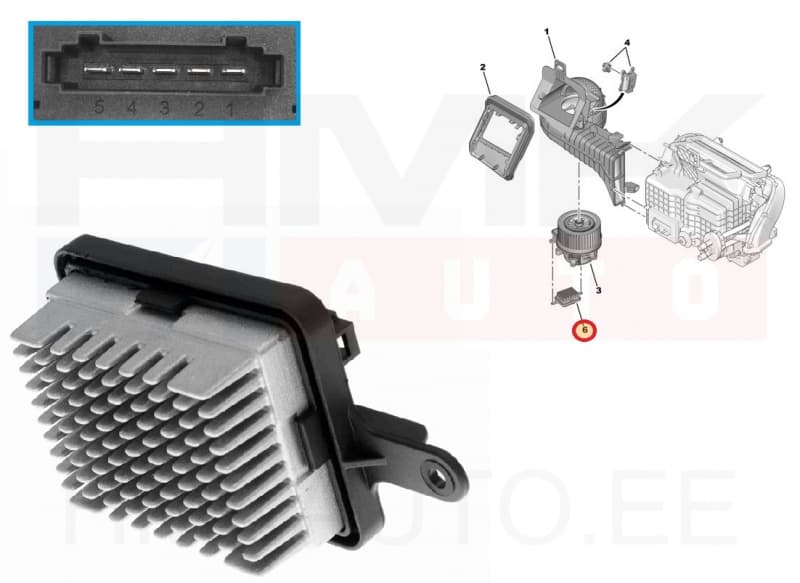 #Salongiventilaatori reostaat Peugeot 3008/5008