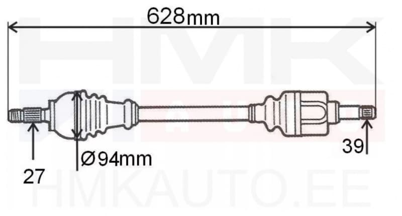 Veovõll komplektne vasak Renault Megane II/Scenic II 2,0DCI