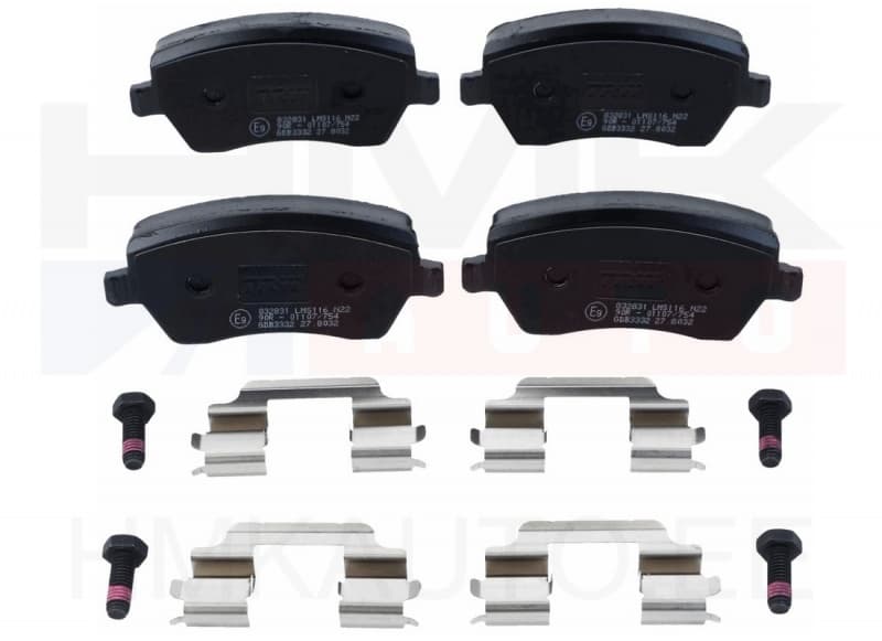 Piduriklotside komplekt eesmine Renault Clio III, Modus, Kangoo II / Dacia Logan, Dokker, Lodgy, Duster