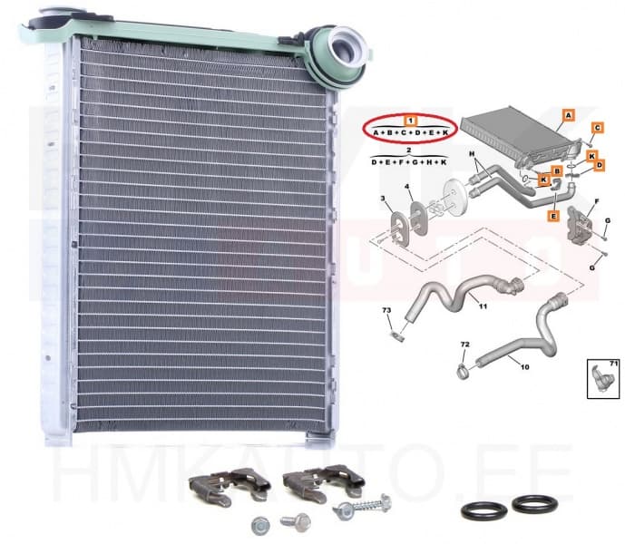 Salongiradiaator Peugeot 308 2009-