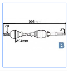 Veovõll komplektne parem Jumpy/Expert/Scudo 2,0HDI 2007-