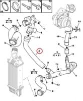 Turbo õhuvoolik OEM Citroen C5, Peugeot 407/508 2,0HDI