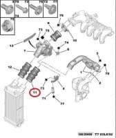 Turbo õhuvoolik OEM Citroen/Peugeot 1,6HDi