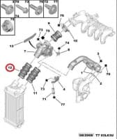 SOODUS!!! Turbo õhuvoolik OEM Citroen/Peugeot 1,6HDi DV6TED4
