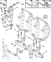Pihustite tagasivoolutoru OEM Citroen/Peugeot 2,0HDI