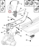 Käigukang kulissiga OEM Citroen Nemo/Peugeot Bipper
