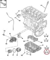 Õlifiltri korpuse tihendikomplekt OEM Citroen/Peugeot