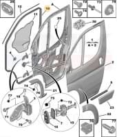 Esiukse tihend vasak OEM Boxer/Jumper/Ducato 2006-