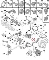 EGR klapp OEM Citroen/Peugeot/Fiat/Ford/Volvo 2,0HDI