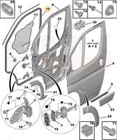 Esiukse tihend parem OEM Boxer/Jumper/Ducato 2006-