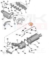Väljalaskegaaside rõhuanduri toru OEM Citroen/Peugeot