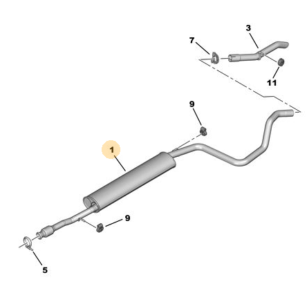 Summuti keskosa OEM Citroen Nemo/Peugeot Bipper